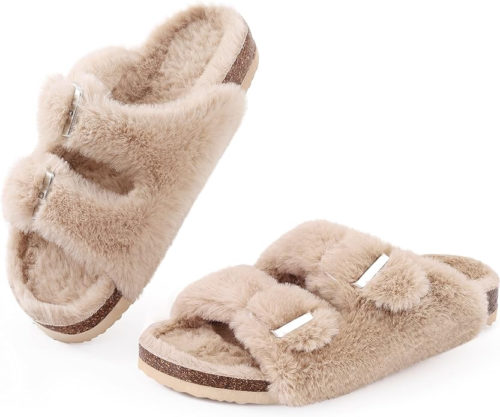 Amazon Fuzzy Footbed Sandals