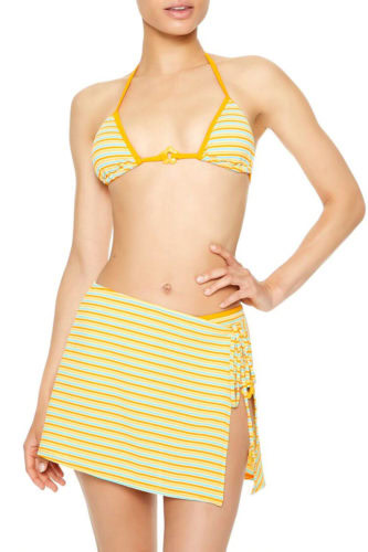 F21 Striped Bikini and Skirt