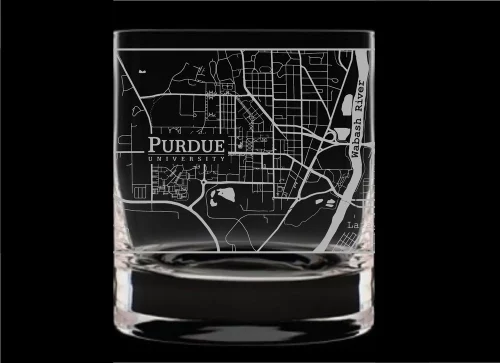 Engraved whiskey glass from Quality Glass