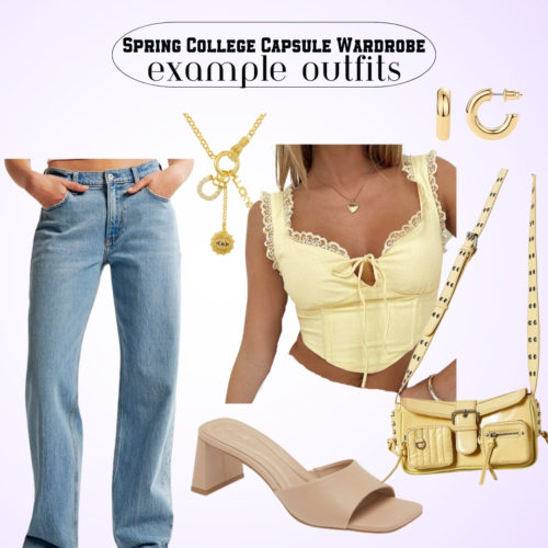 Spring Capsule Wardrobe Outfit Jeans Going Out Top