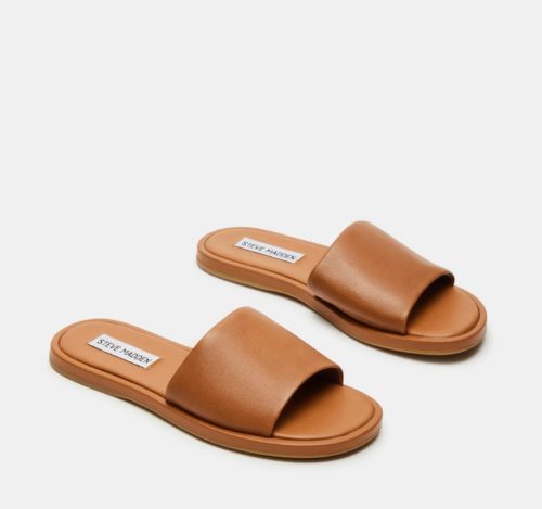 Steve Madden Flat Leather Slide Sandals