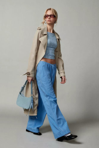 UO Poplin Pants Trench Coat Outfit