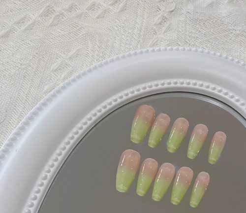 Matcha French tips from Etsy