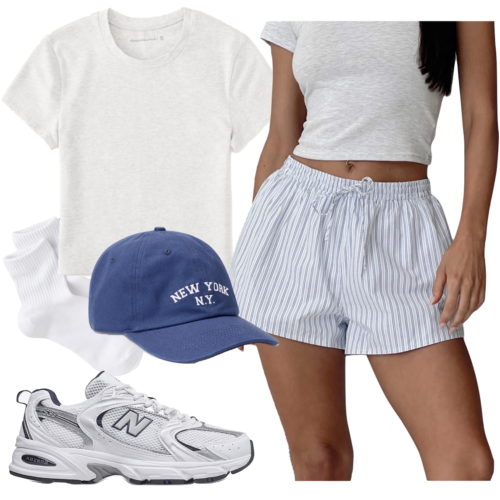 soring college outfit shorts sneakers