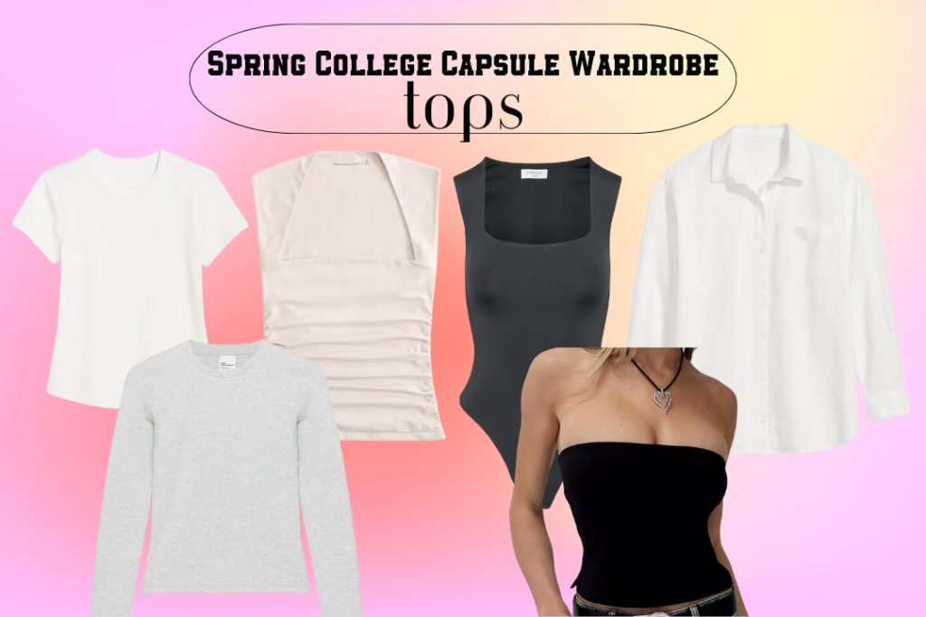 spring capsule wardrobe 2025 tops