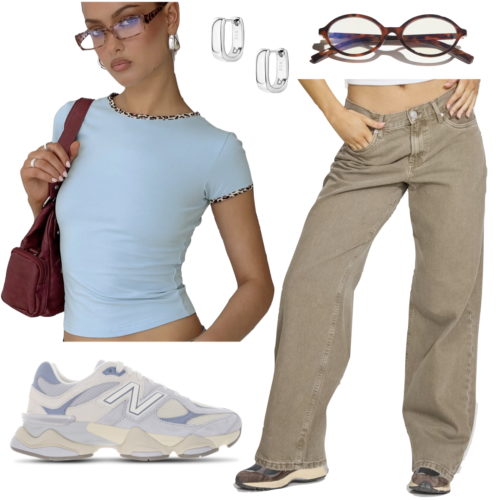spring college outfits baggy pants