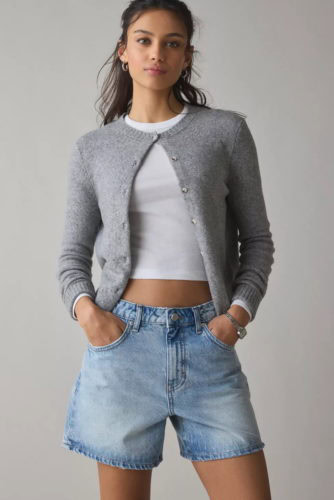 uo denim mid shorts