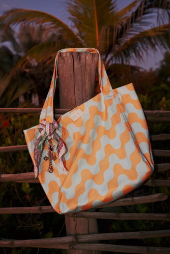 bdg striped tote bag