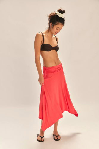 fp convertible coral skirt