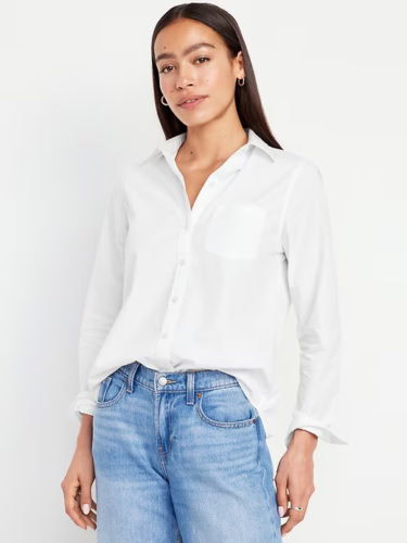 old navy white button down shirt