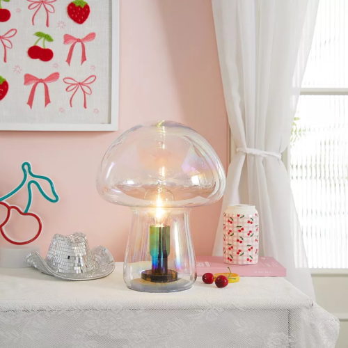 kohls glass mushroom lamp