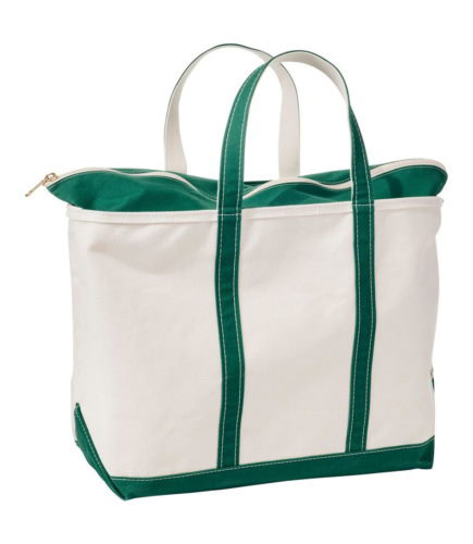 ll bean boat tote green bag