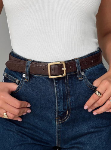 pp faux croc belt