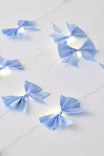 uo blue bow string lights