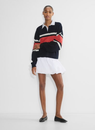 aritzia rugby stripe polo top