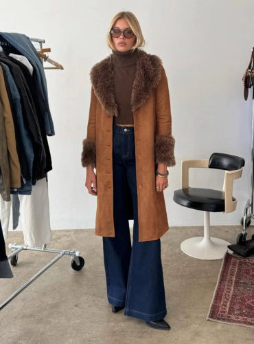 pp suede shearling jacket