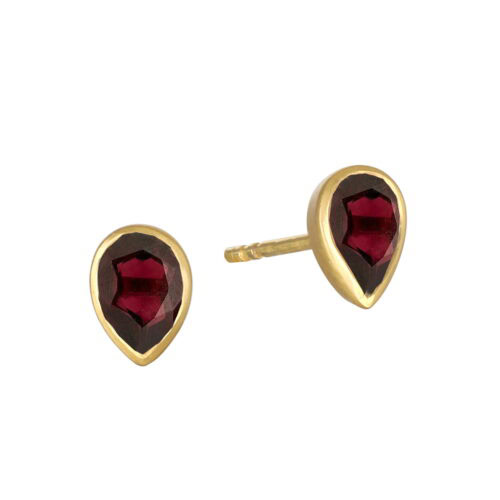 garnet stud earrings 