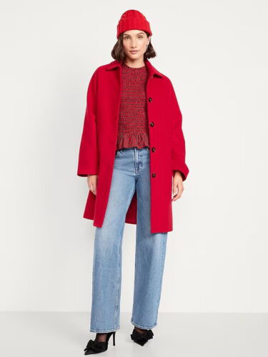old navy red coat