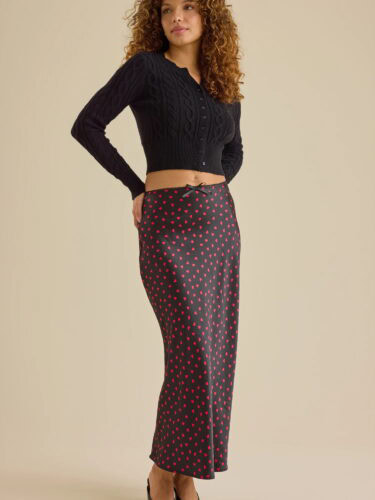 altard state heart print midi skirt