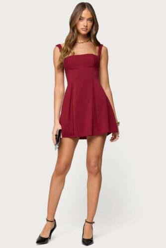 edikted aline bow mini dress