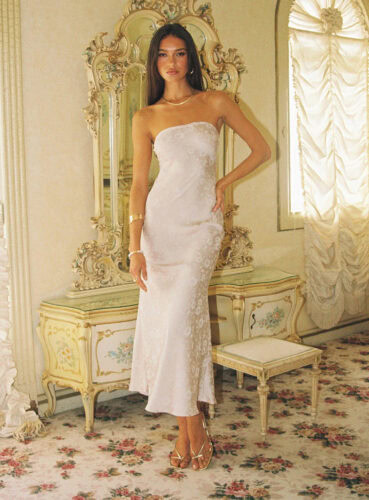 pp champagne floral maxi dress