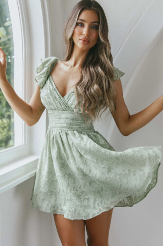 selfie leslie textured ruffle dress