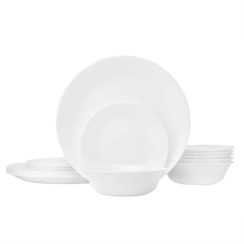 corelle white dinnerware set