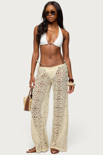 Edkited crochet beach pants