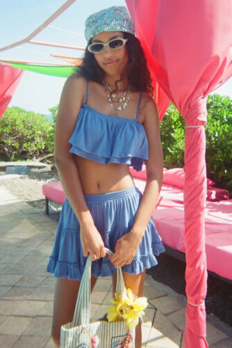 UO ruffle skirt set