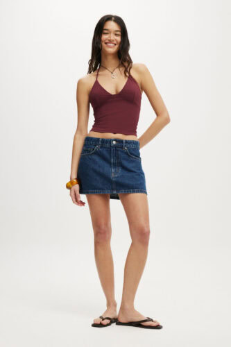 cotton on denim mini skirt